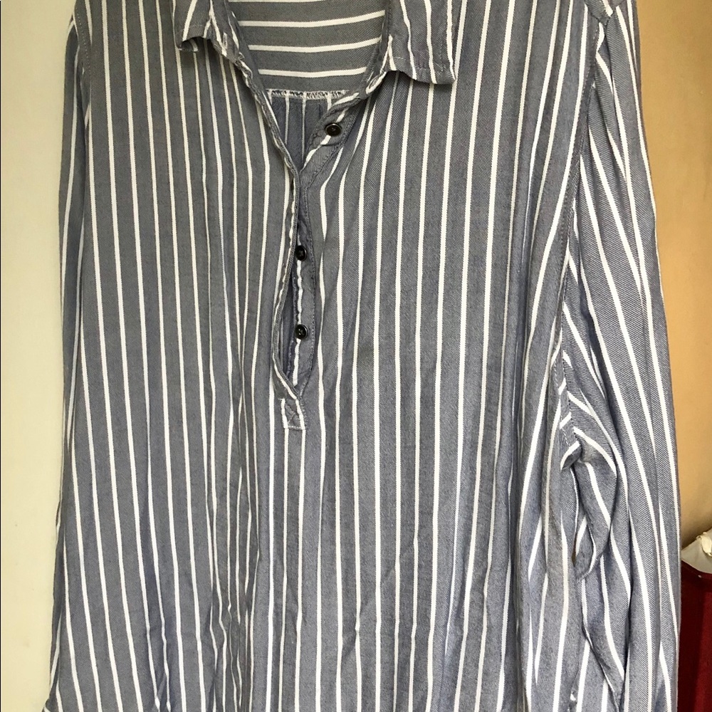 Striped Denim Shirt Dress
